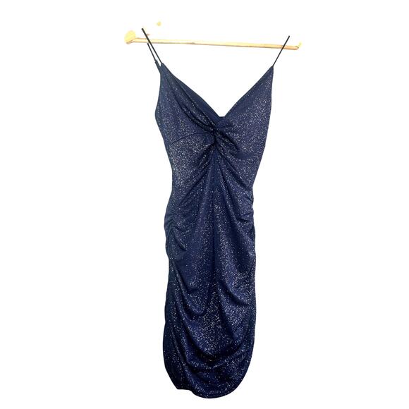 Lucy in the Sky Sparkly Ruched Mini Dress | Small - Picture 2 of 6